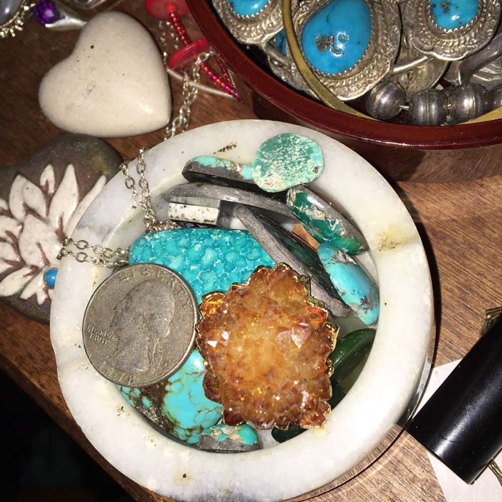 Raw Citrine, Crystal Cluster, Geo Ring, Lux Divine - Picture 7 of 8